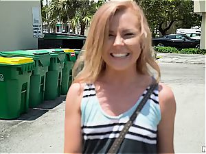 flamy smallish ash-blonde gets plowed in public and she likes it
